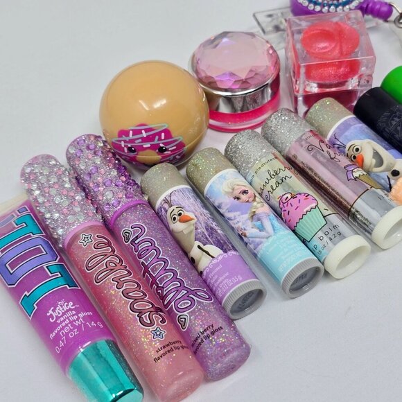 Lip Gloss ✦ Lip Balm Collection ✦ 14 Assorted Tubes & Pods Kids Glitter Set - Picture 3 of 7